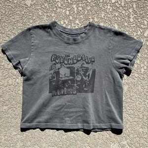 John Galt Psychedelic Aliens T-shirt Women’s Small Gray Cotton Short Sleeve